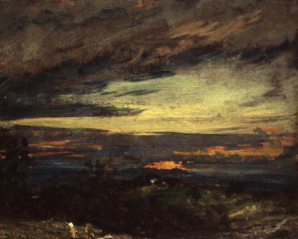 Sunset study of Hampstead, looking towards Harrow