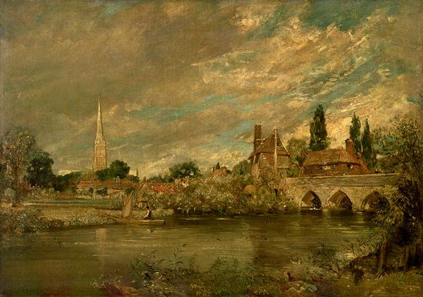 The Bridge of Harnham and Salisbury Cathedral, c.1820