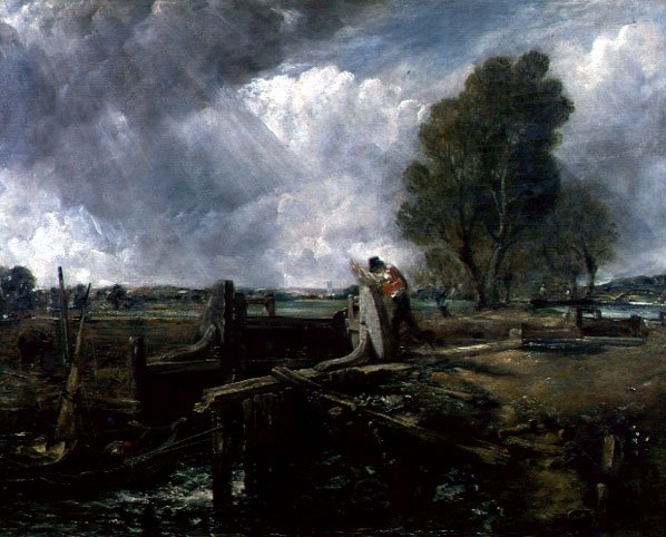 Study of a Boat Passing a Lock, c.1823