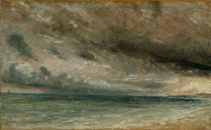 The Coast at Brighton - Stormy Evening, c.1828