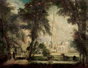 Salisbury Cathedral from the Bishop's Grounds, c.1822-23