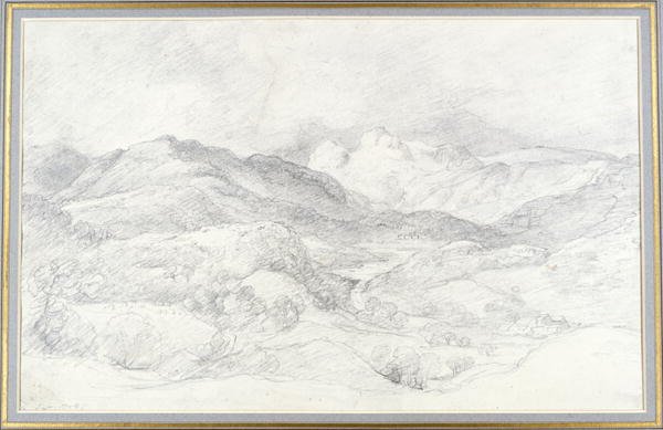 Langdale Pikes from Elterwater, 4th September 1806