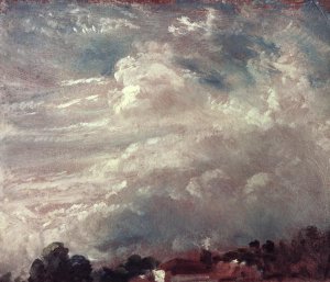 Cloud study, horizon of trees