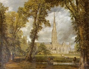 View of Salisbury Cathedral from the Bishop's Grounds  c.1822