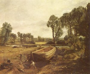 Boat building in Flatford