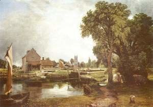 John Constable - Dedham Lock and Mill, 1820