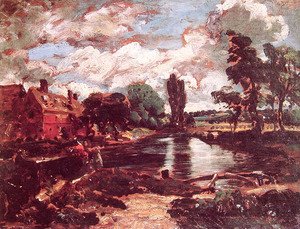 John Constable - Flatford Mill from a Lock on the Stour c. 1811